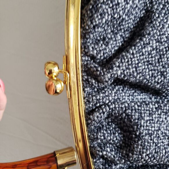 Tweed Top 1960s Vintage Purse - Picture 4 of 8